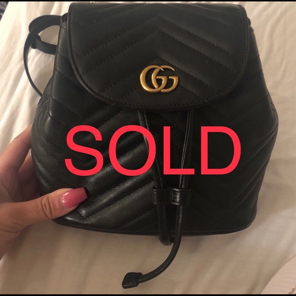Gucci Handbags - Gucci Black GG Mormont Matelassé Backpack Handbag